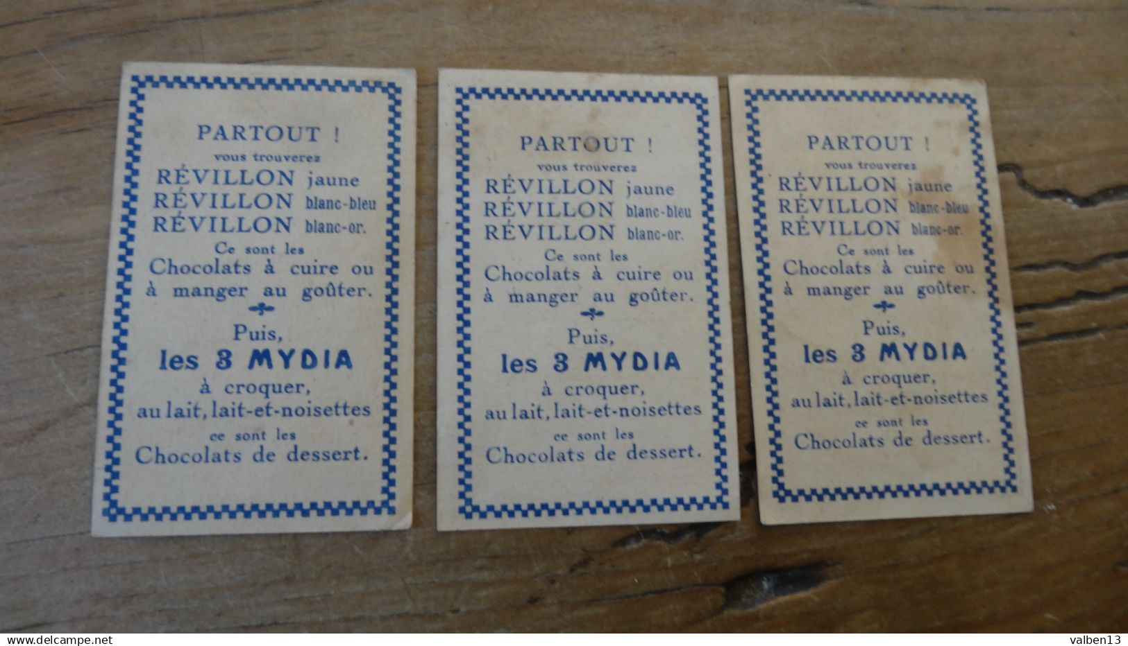 Chocolat REVILLON , 3 Images   ............  150 - Revillon