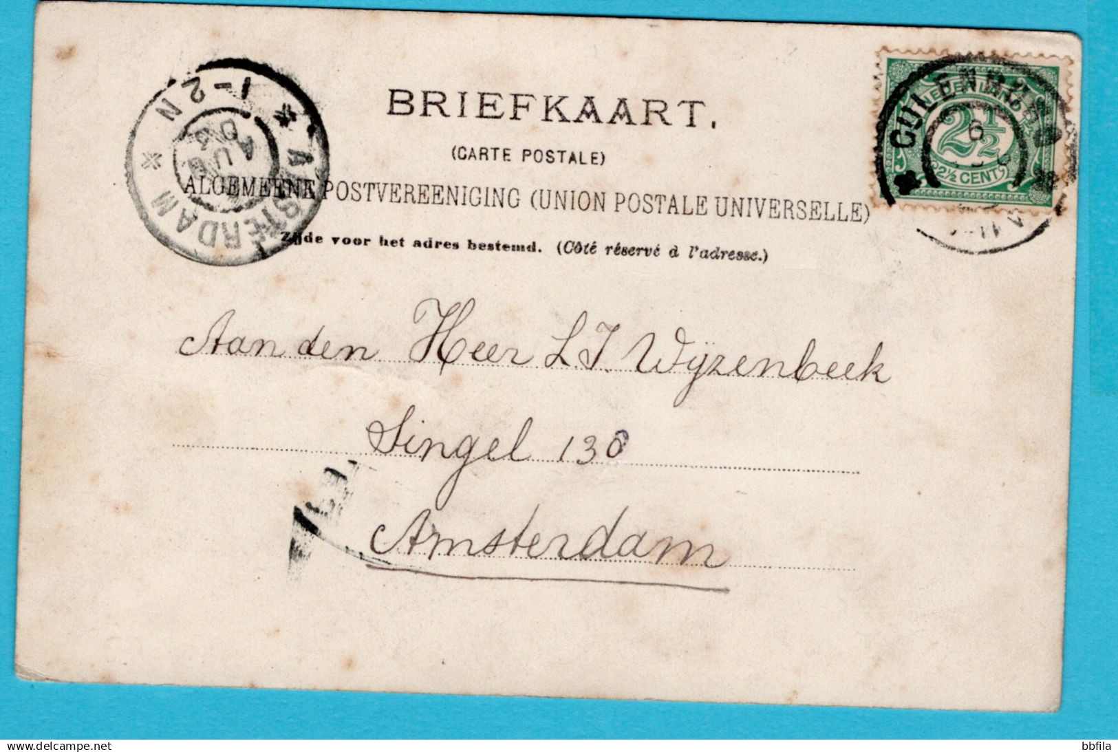 NEDERLAND Prentbriefkaart Beukenplein Amsterdam 1903 Culemborg - Amsterdam - Amsterdam