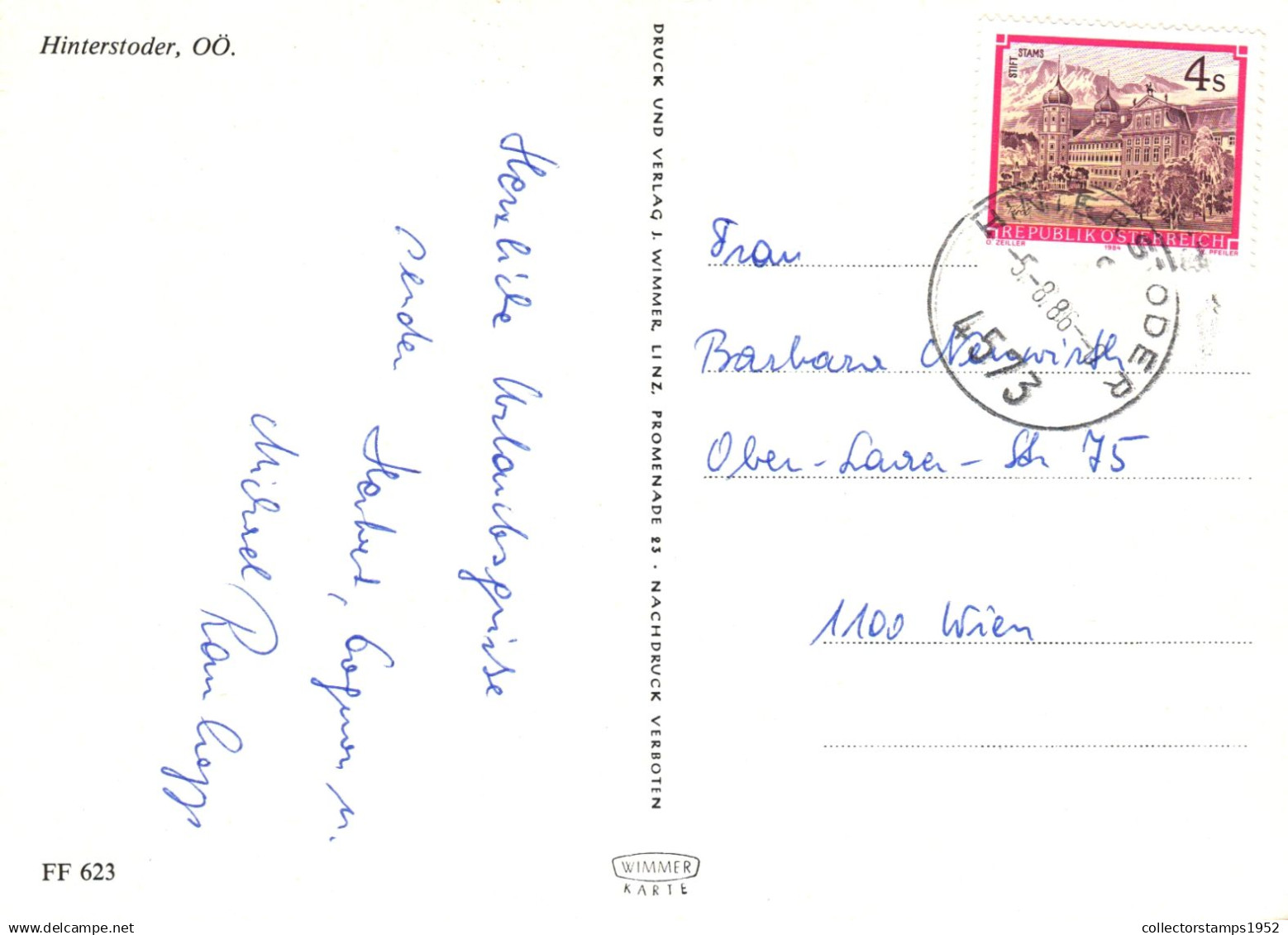 HINTERSTODER, MULTIPLE VIEWS, ARCHITECTURE, MOUNTAIN, UMBRELLA, LAKE, CAR, TOWER, AUSTRIA , POSTCARD - Hinterstoder