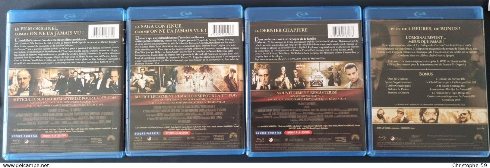 Coffret Le Parrain. 4 Blu Ray. Coppola - Classic