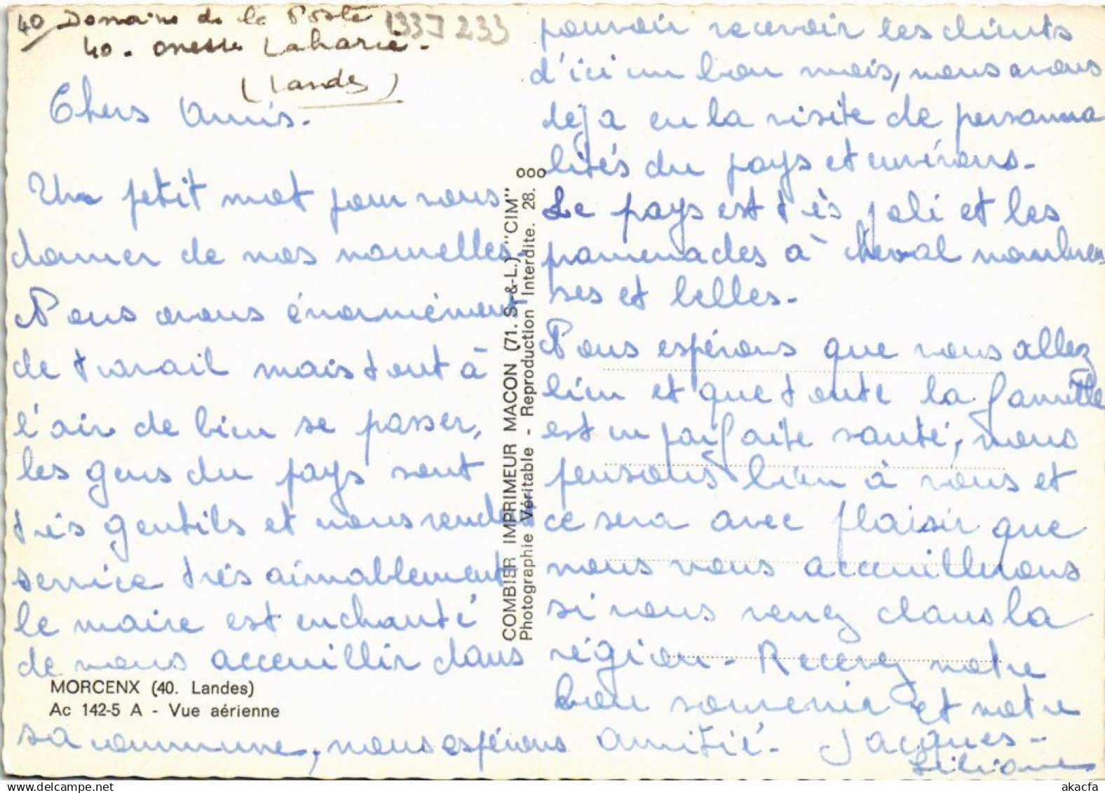 CPM Morcenx Vue Aerienne FRANCE (1337233) - Morcenx