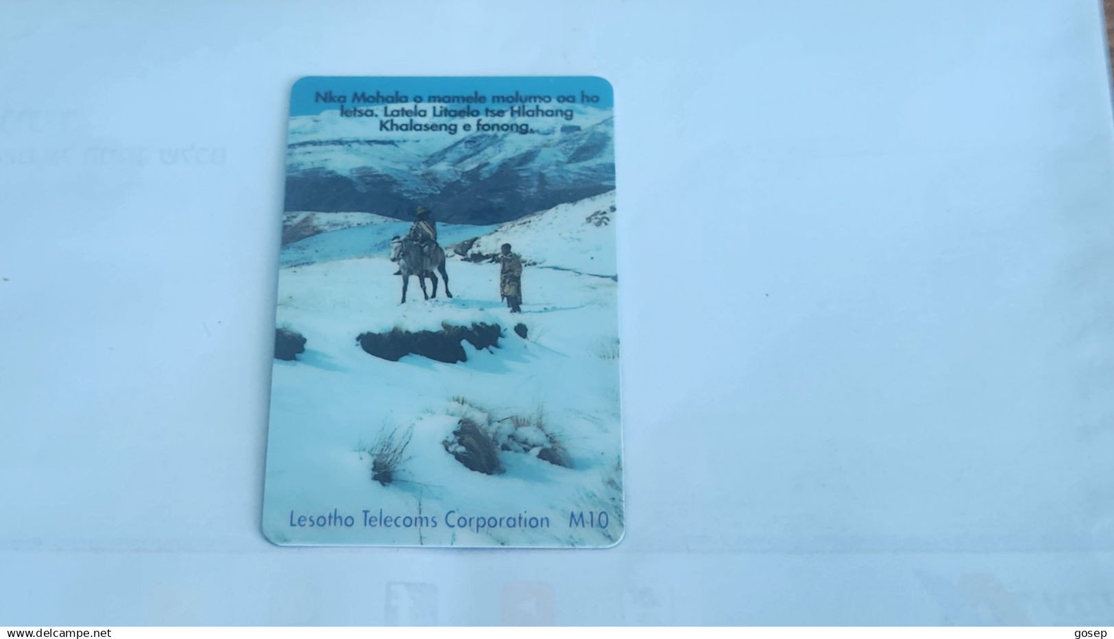 LESOTHO-(LS-LST-0001C--LES-01c)-Earth Station-(Chip S30-Matt -LTC-(1)-(M10)-(LTCAA00793673)-(tirage-1.000)-good Card - Lesotho