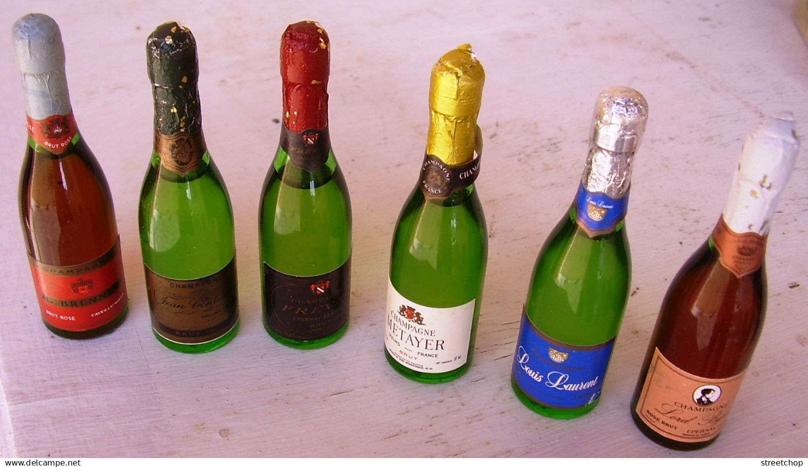 6 Bouteilles Miniature Mignonnette Champagne,mignonette - Champagne & Sparkling Wine