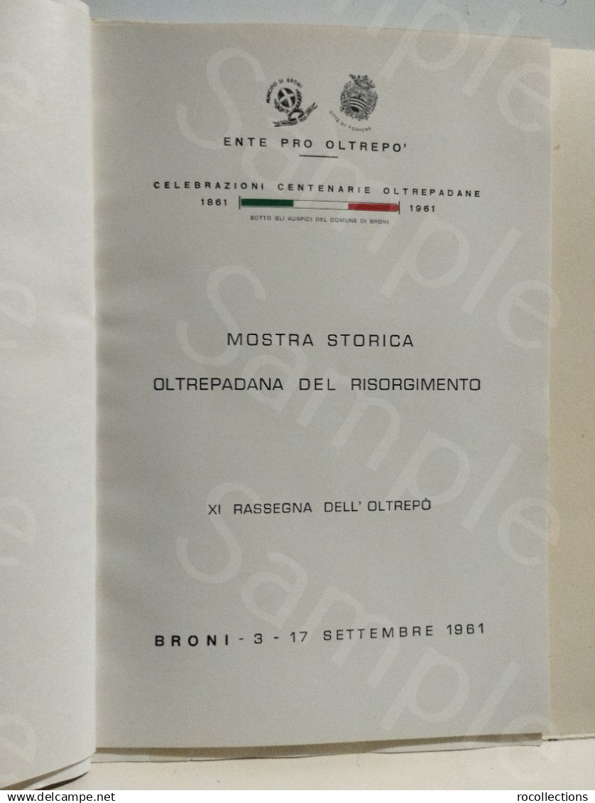Broni (Pavia) Celebrazioni Centenario Unità D'Italia 1961 XI Rassegna Dell'Oltrepo - Music