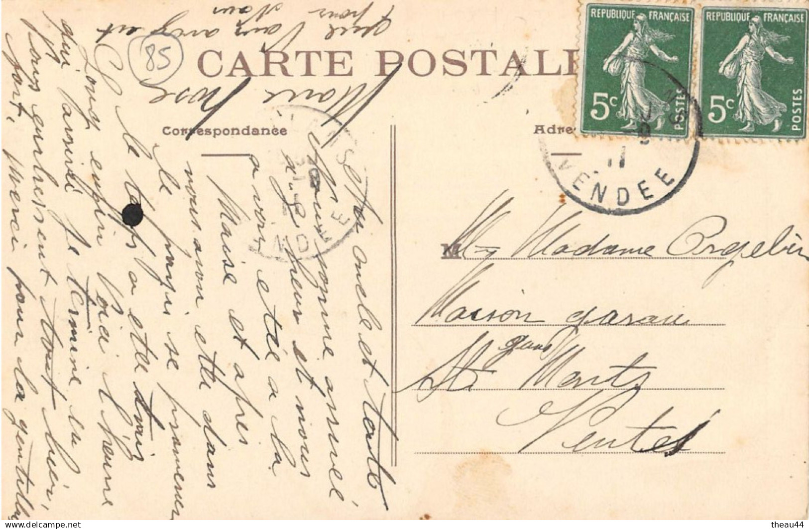 ¤¤  -   CHALLANS   -   Lot De 5 Cartes Anciennes    -  ¤¤ - Challans