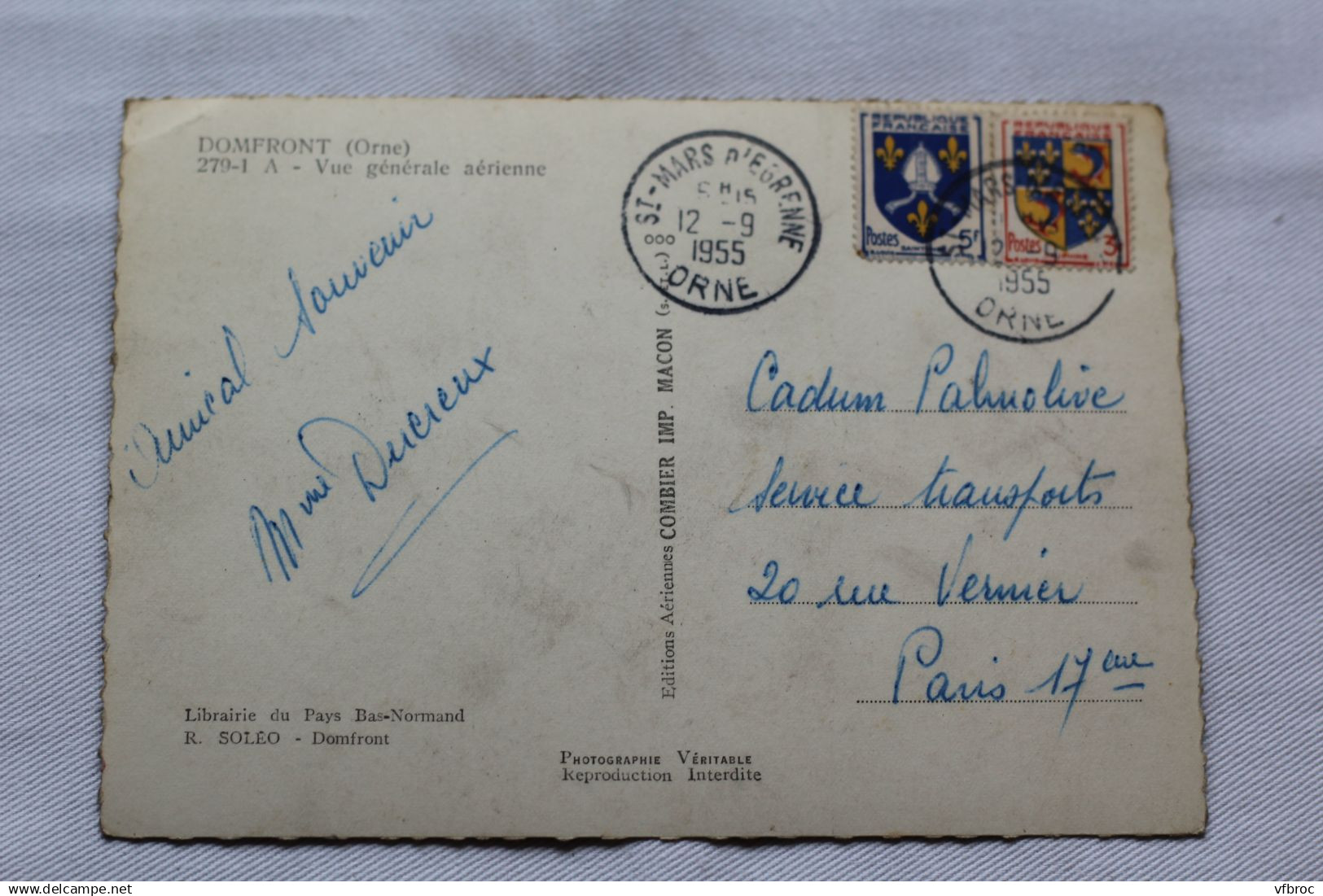 Cpm 1955, Domfront, Vue Générale Aérienne, Orne 61 - Domfront