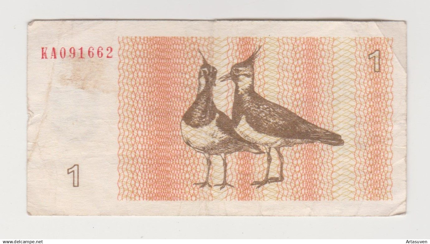Lithuania1 Talonas 1992 Paper Money Banknote - Lithuania