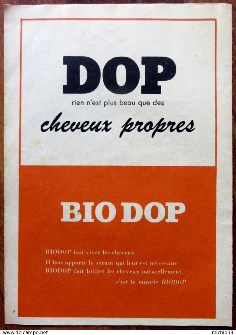 Publicité 1955 - DOP Bio DOP Rien N'est Plus Beau Que Des Cheveux Propres - Publicités