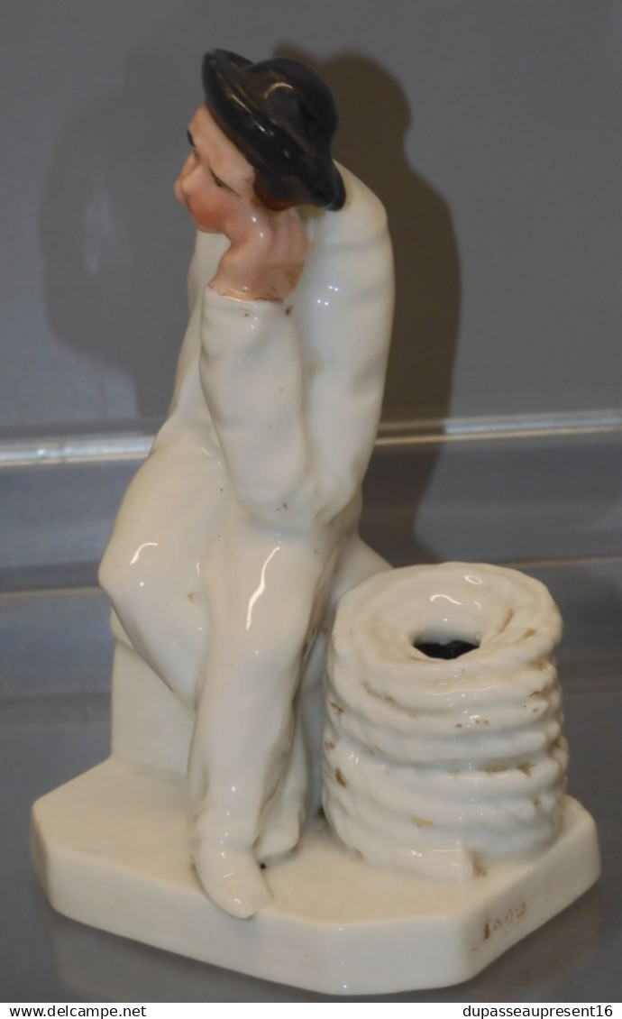 - ANCIEN ENCRIER PORTE PLUME PORCELAINE XIXe COLLECTION Déco Bureau Vitrine    E - Tintenfässer