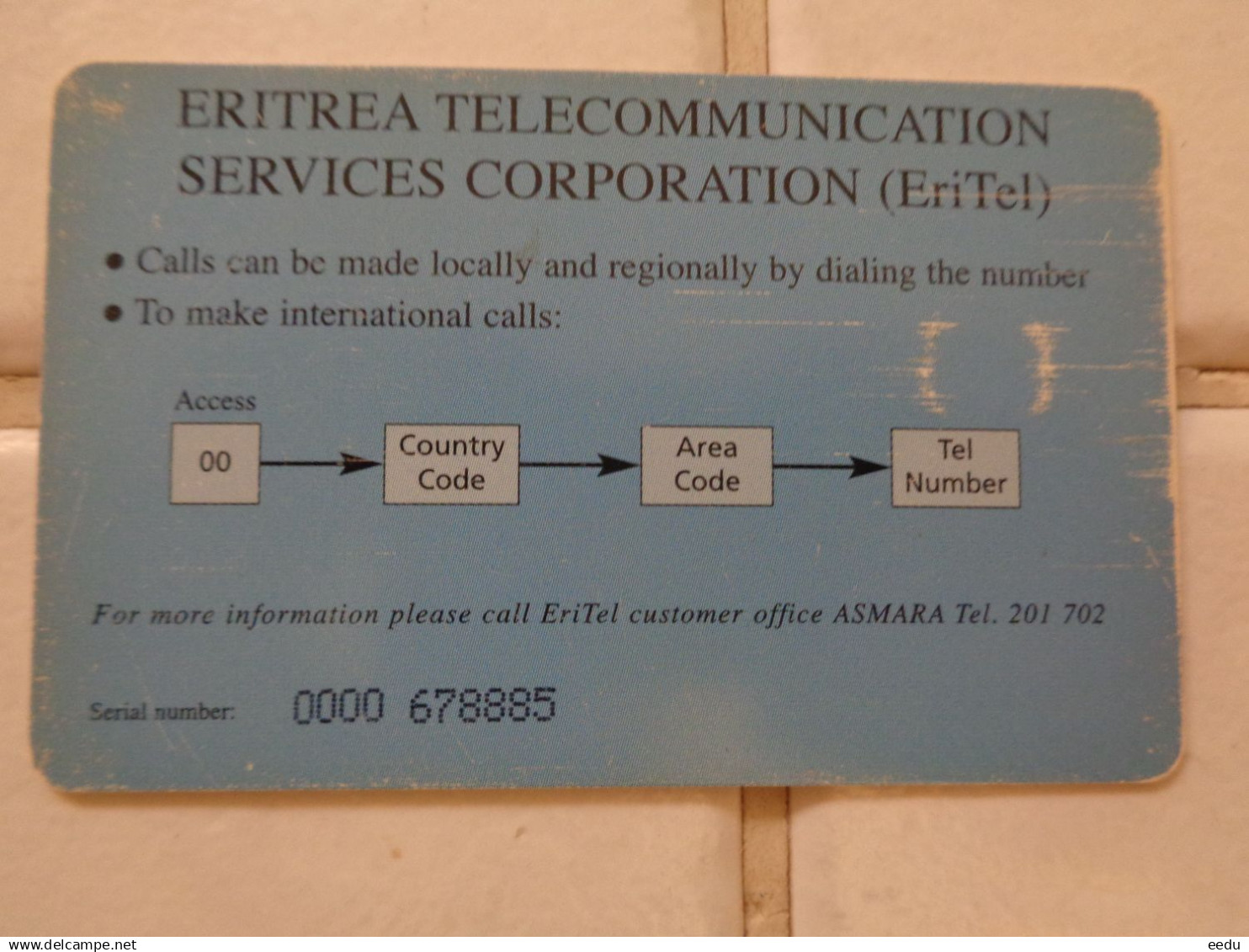 Eritrea Phonecard - Eritrea