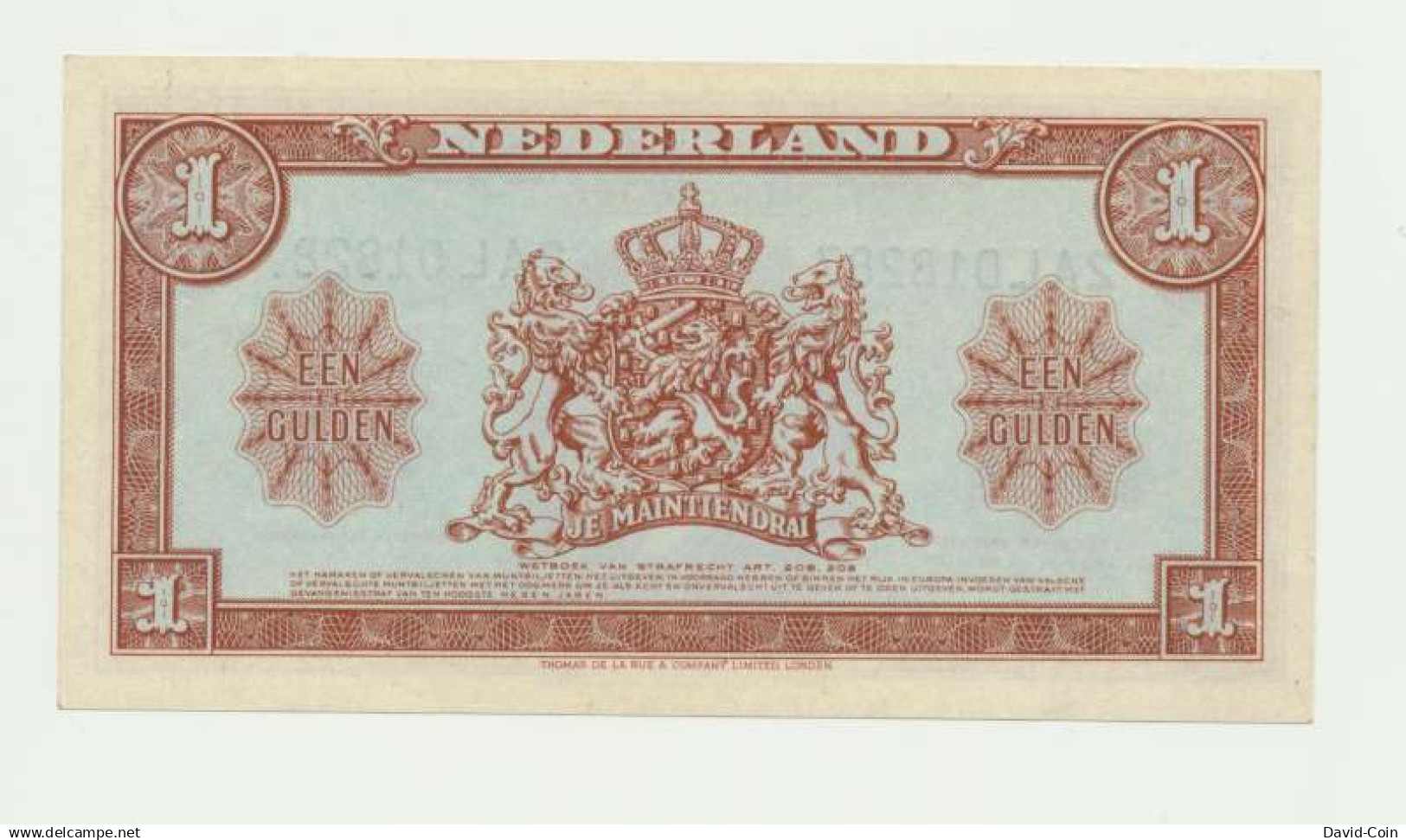 Nederland 1 Gulden 1945 Wilhelmina UNC - 1 Gulden
