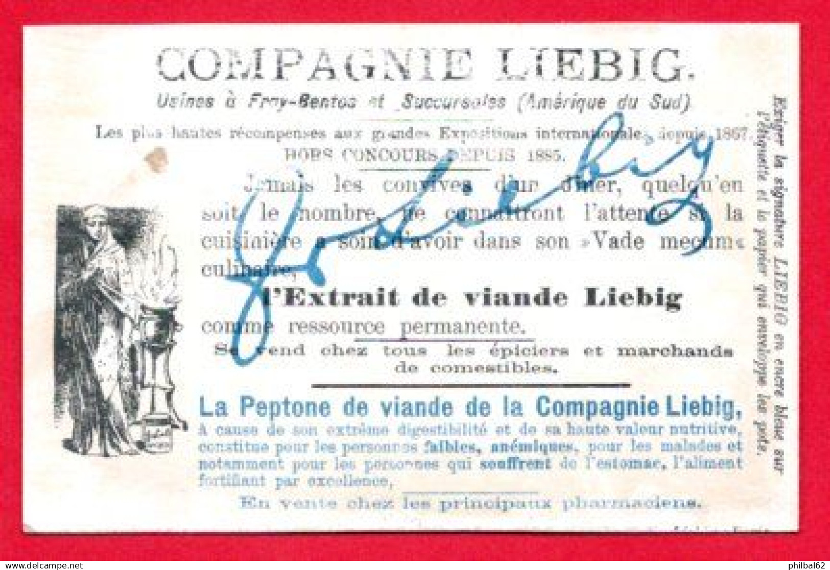 Chromo Compagnie Liébig. Poètes De Scandinavie : H.Chr. Andersen Et Henrik Ibsen - Liebig