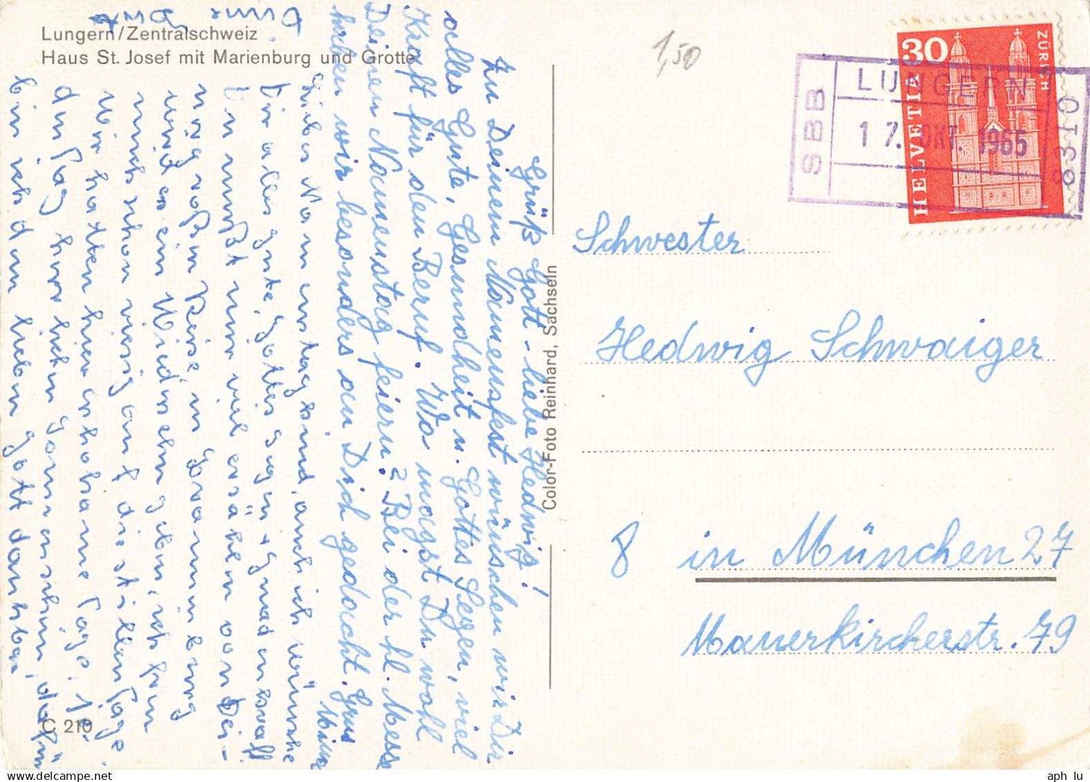 AK Lungern, Bahnstationsstempel (AD6469) - Lungern