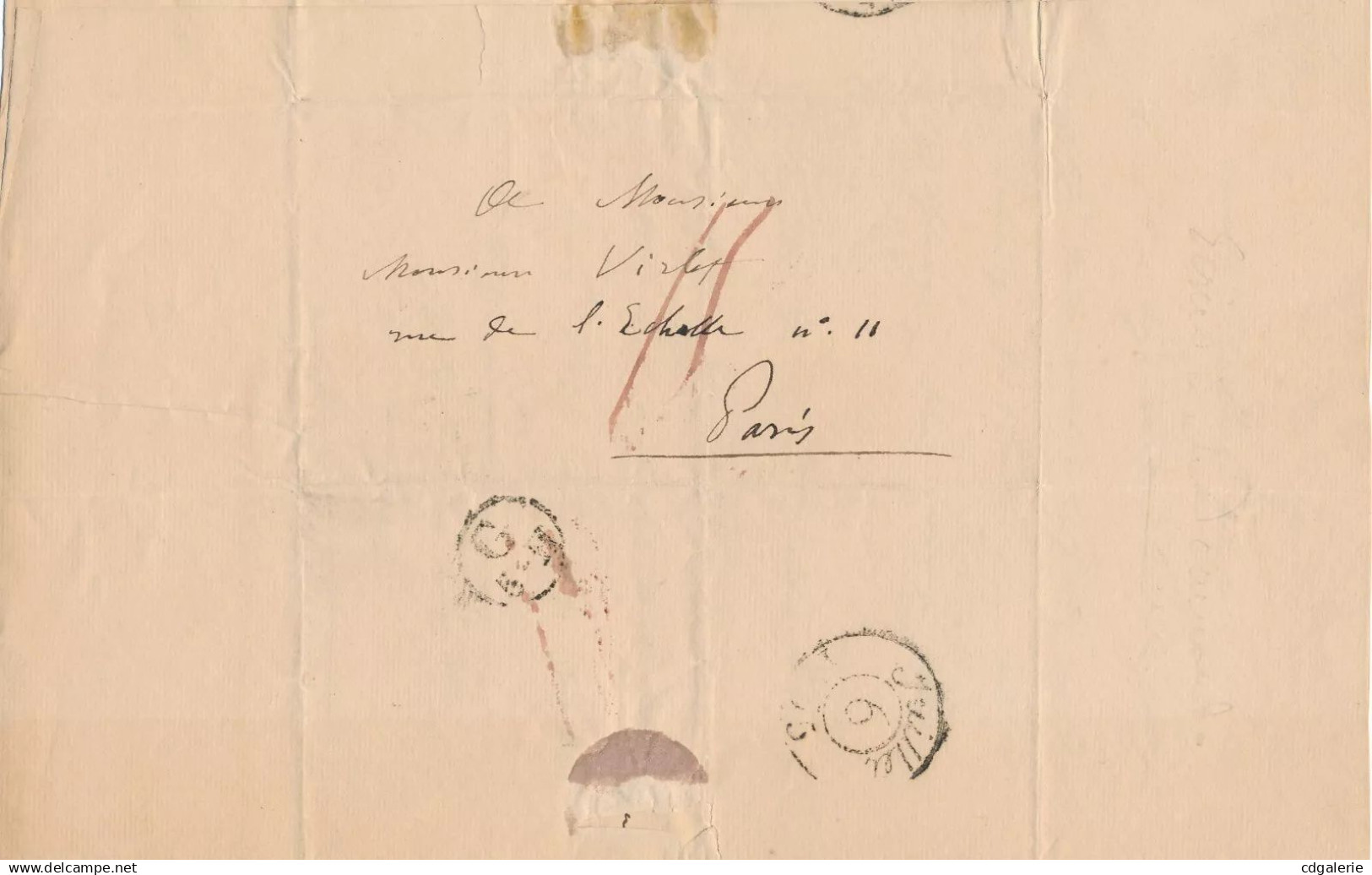 Léonce Élie De BEAUMONT Géologue Andreossy Dufrénoy Lettre Autographe Signée Géologie - Inventores Y Científicos