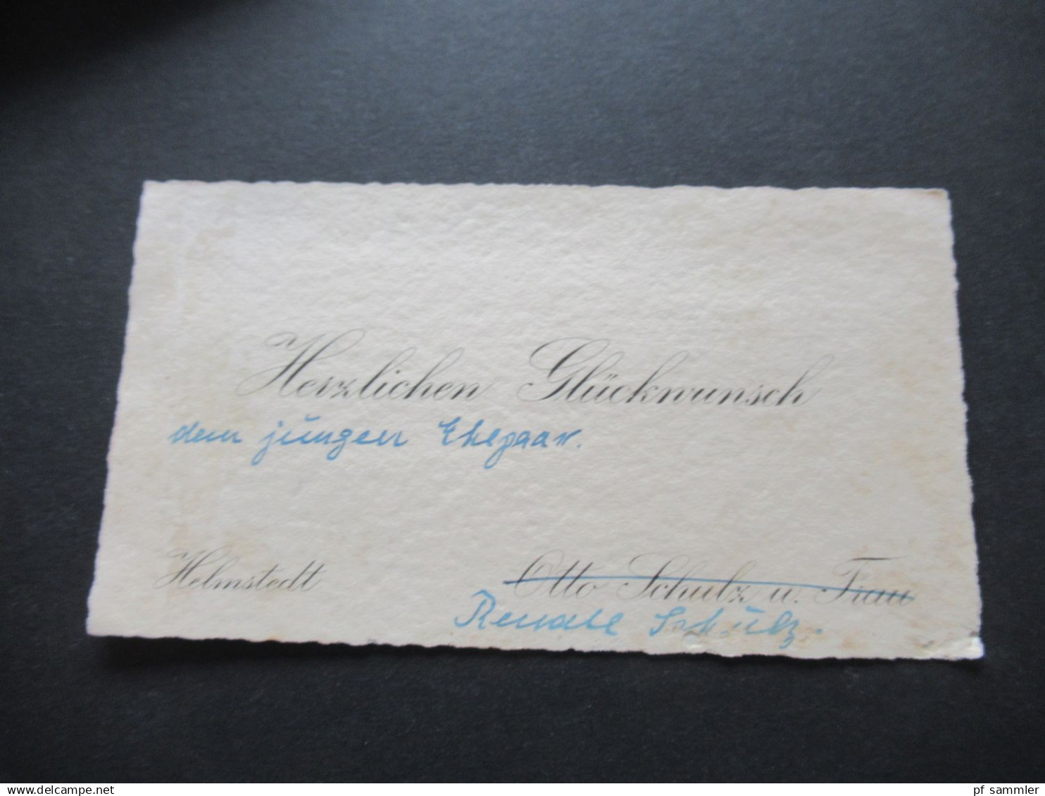 1930 / 1940er Jahre kleine Karten / Glückwunsch Karten zur Hochzeit / Confirmation teils Relief / dekorativ!! Helmstedt