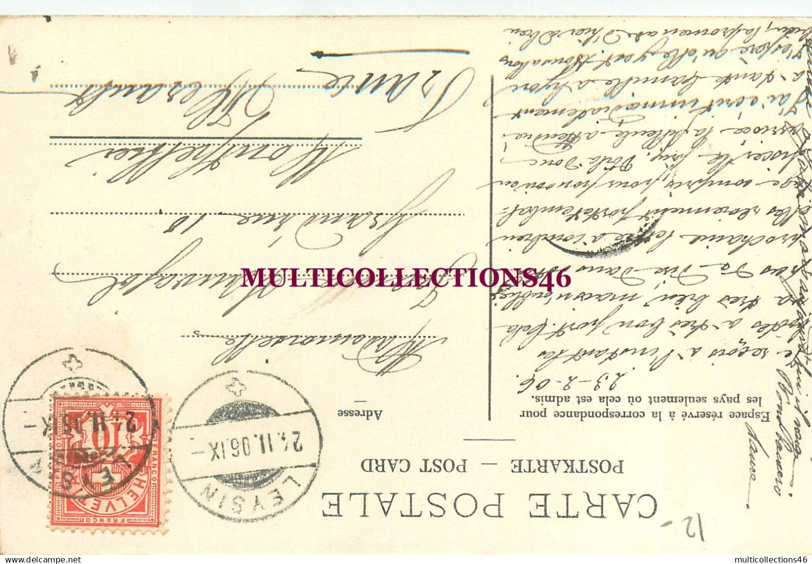 291024F - SUISSE - Verfehlte Schlittenpartie - Partie De Luge Manquée - 9224 Série 81 - Cachet Postal De LEYSIN - Leysin