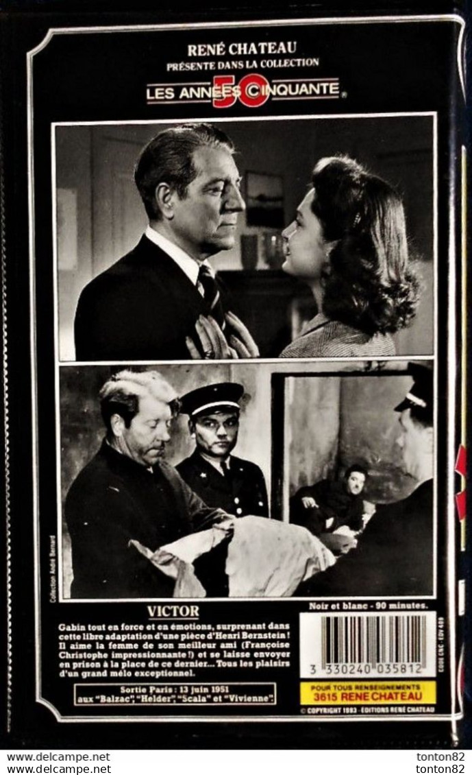 VICTOR - Jean Gabin - Françoise Christophe - ( Cassette VHF ) . - Drame