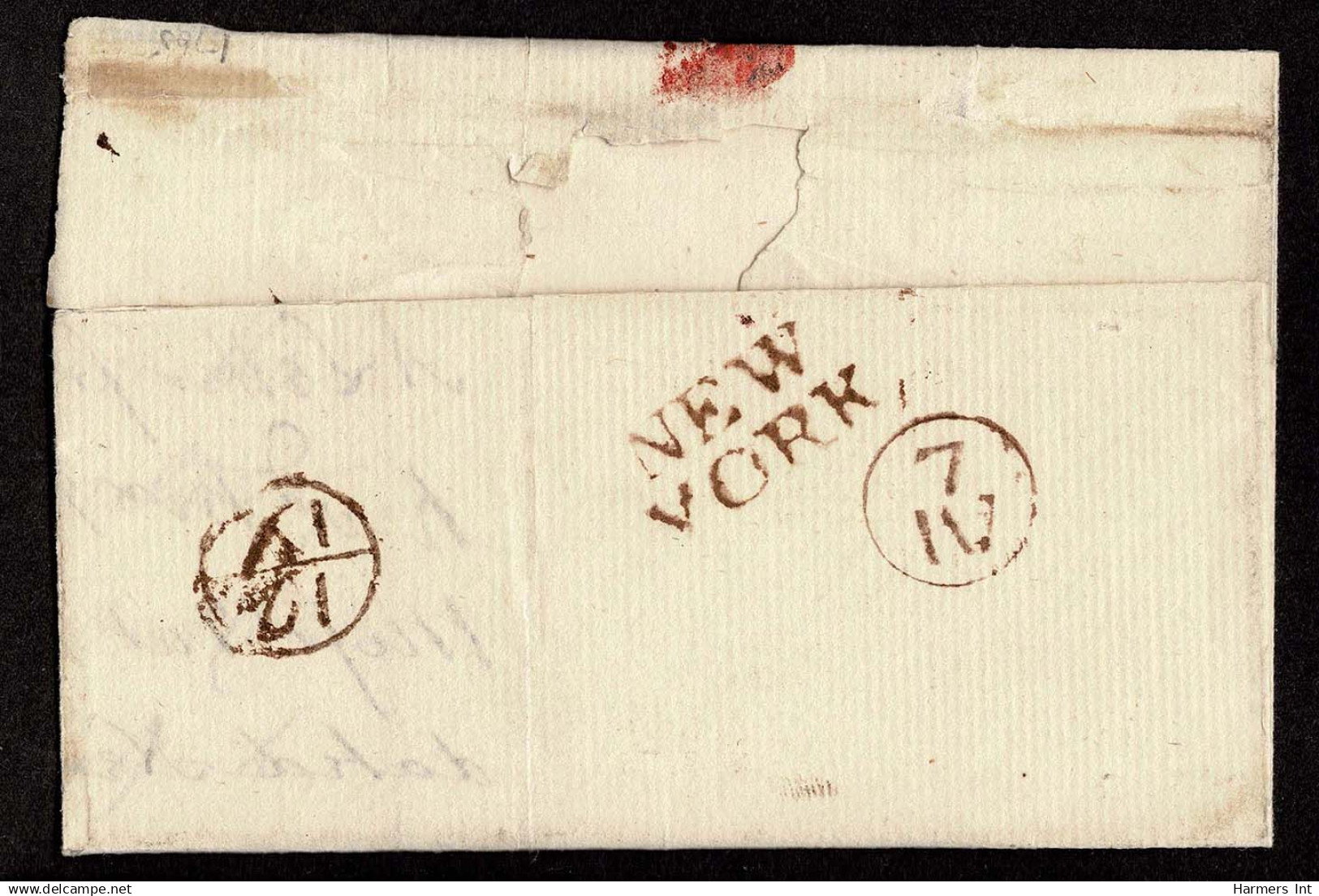 Lot # 005 UNITED STATES: Stampless Colonial: Used To London: 1765 June Folded Letter Sheet - …-1845 Prephilately