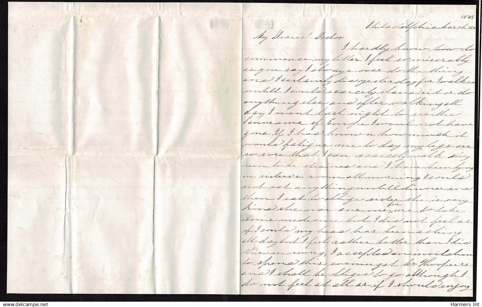 Lot # 034 UNITED STATES; Locals; Bloods Dispatch Post 1¢ Bronze On Black - Locals & Carriers