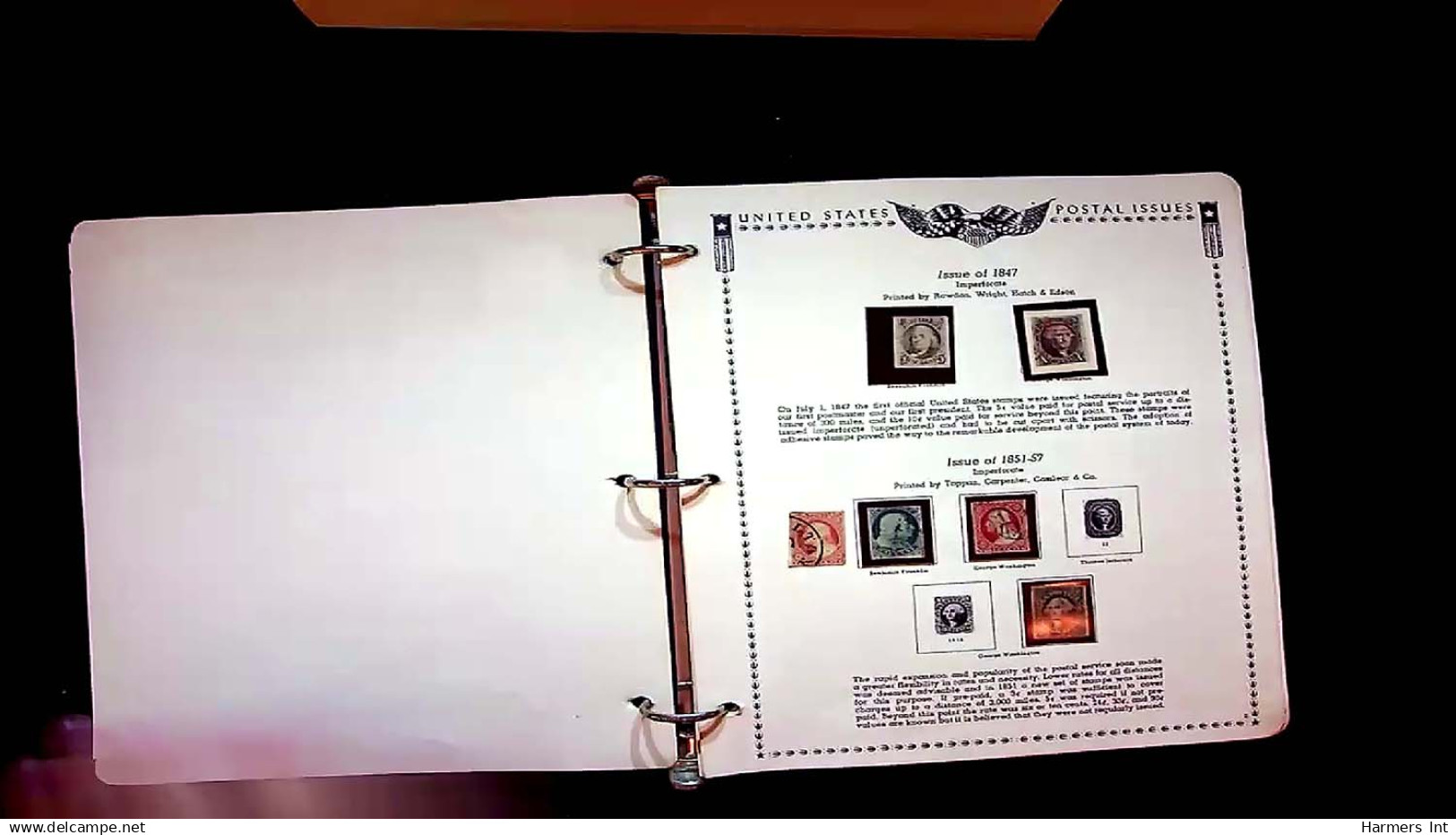 Lot # 047 UNITED STATES: Collections; 1847 to 1969 Collection of several hundred in a matching pair of Minkus Albums