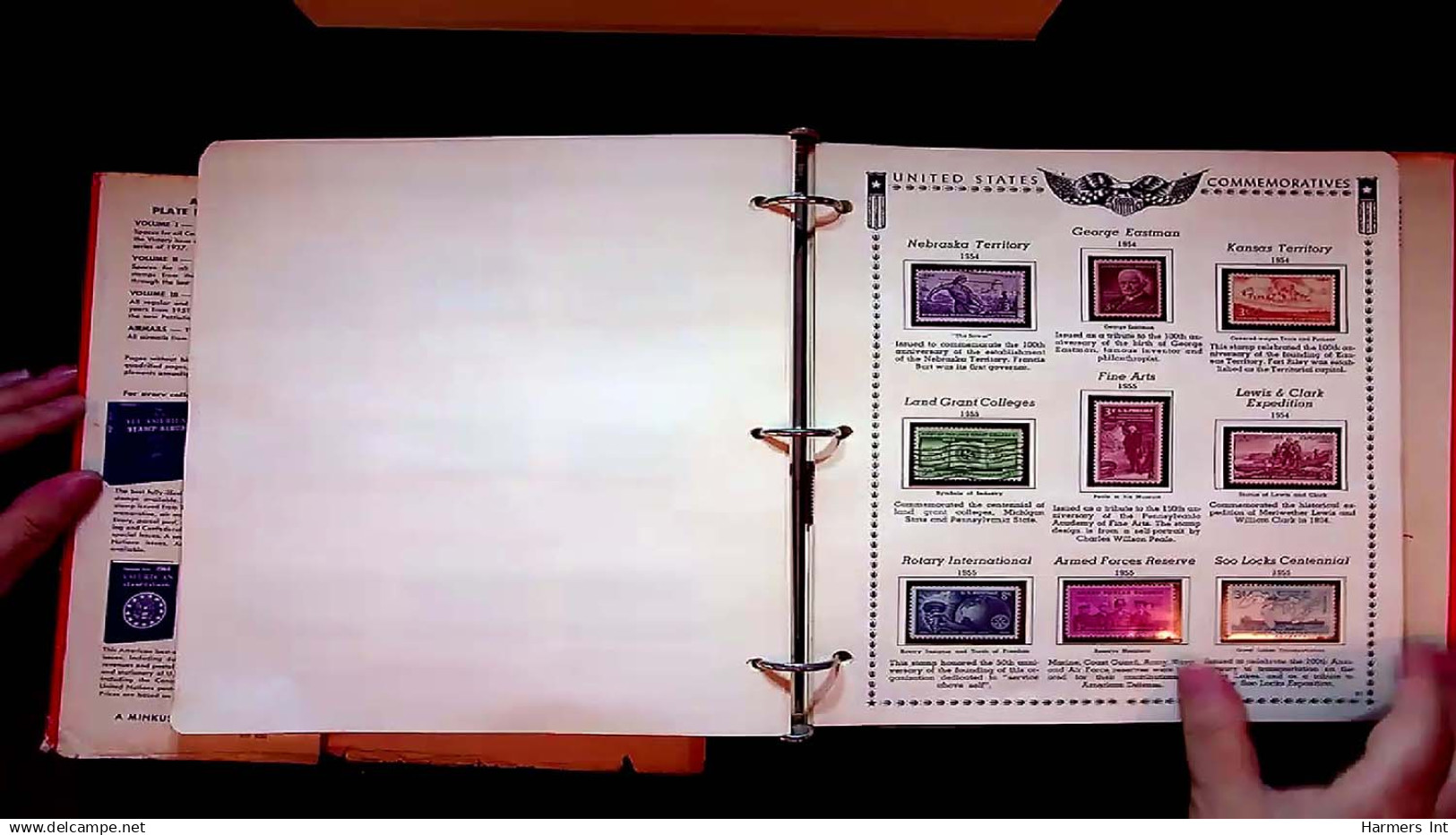 Lot # 047 UNITED STATES: Collections; 1847 to 1969 Collection of several hundred in a matching pair of Minkus Albums