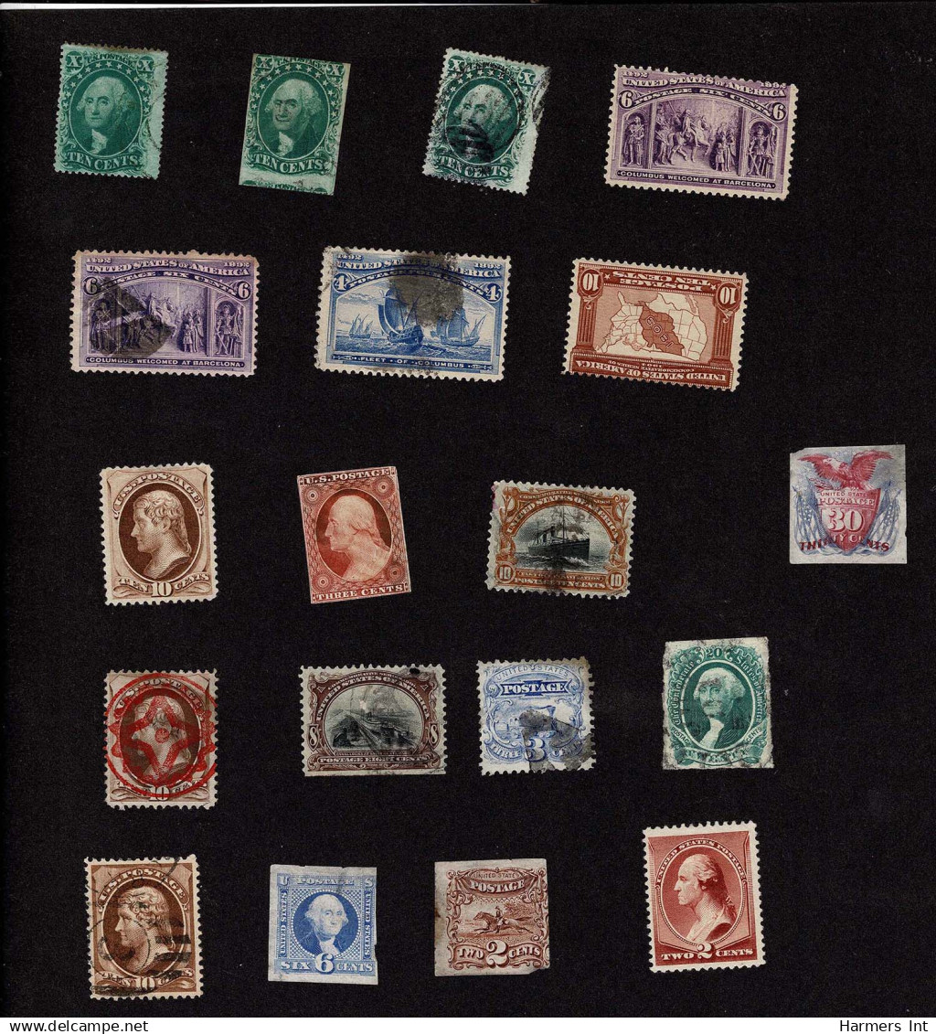 Lot # 053 UNITED STATES: 19th Century (but 1) 18 Stamps Used And Unused - Used Stamps