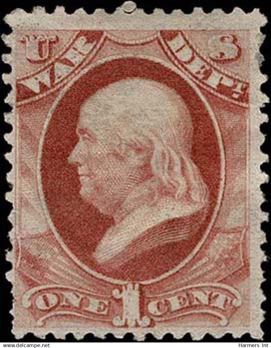Lot # 054 United States Officials: 1873 Fine Group Of 28 Stamps On Counter Book Pages - Officials