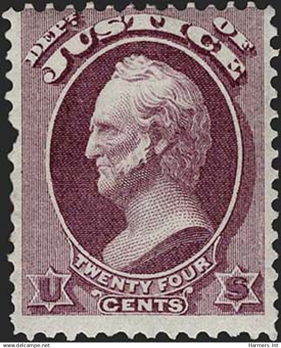 Lot # 054 United States Officials: 1873 Fine Group of 28 stamps on counter book pages