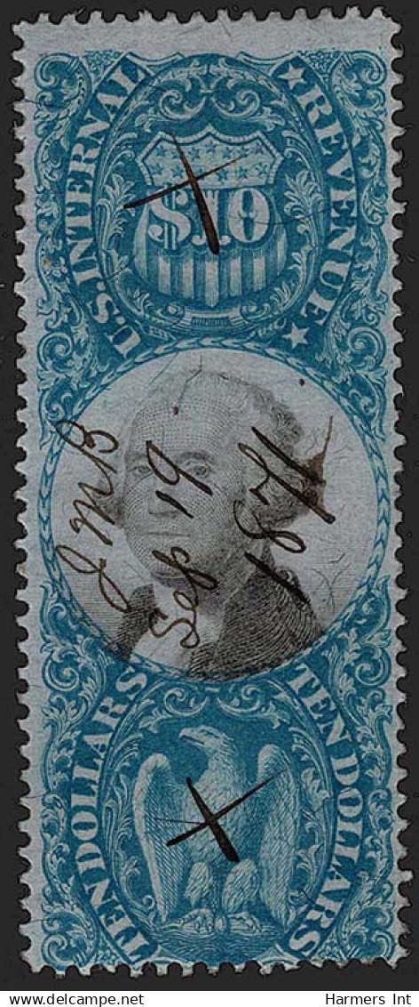 Lot # 056 United States Revenues: First Two Issues, 32 Better Stamps On Dealer Counter Book Pages - Revenues
