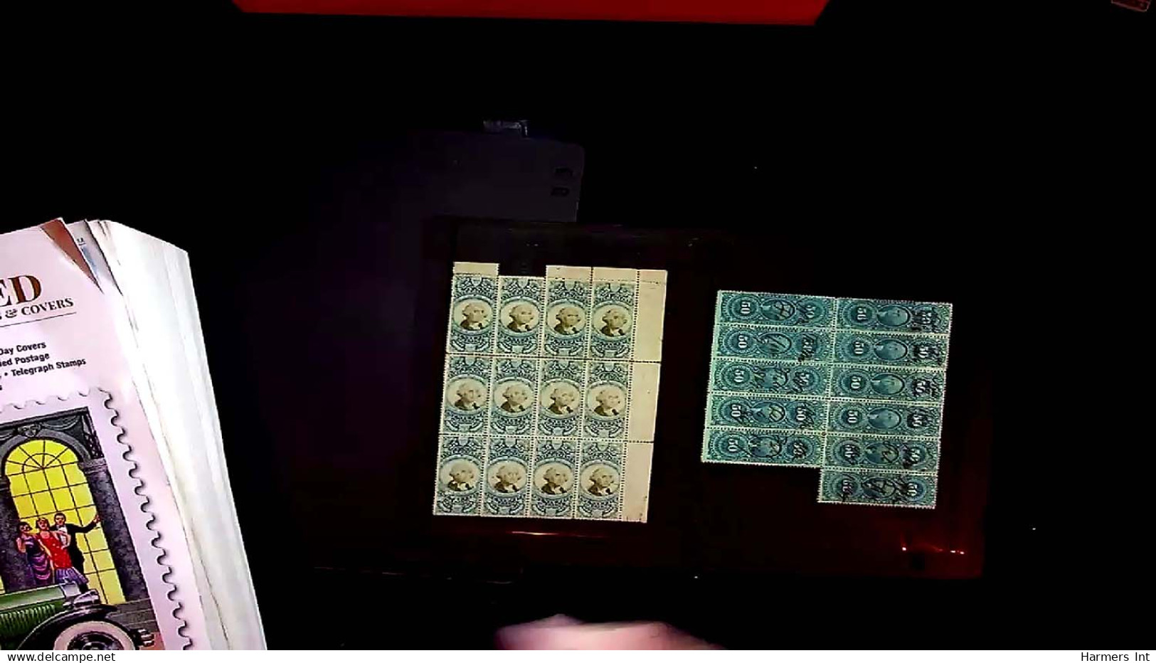 Lot # 057 UNITED STATES: Revenues; 19th Century Perforated Issues, the remainder  31 blocks and strips (up to 49)