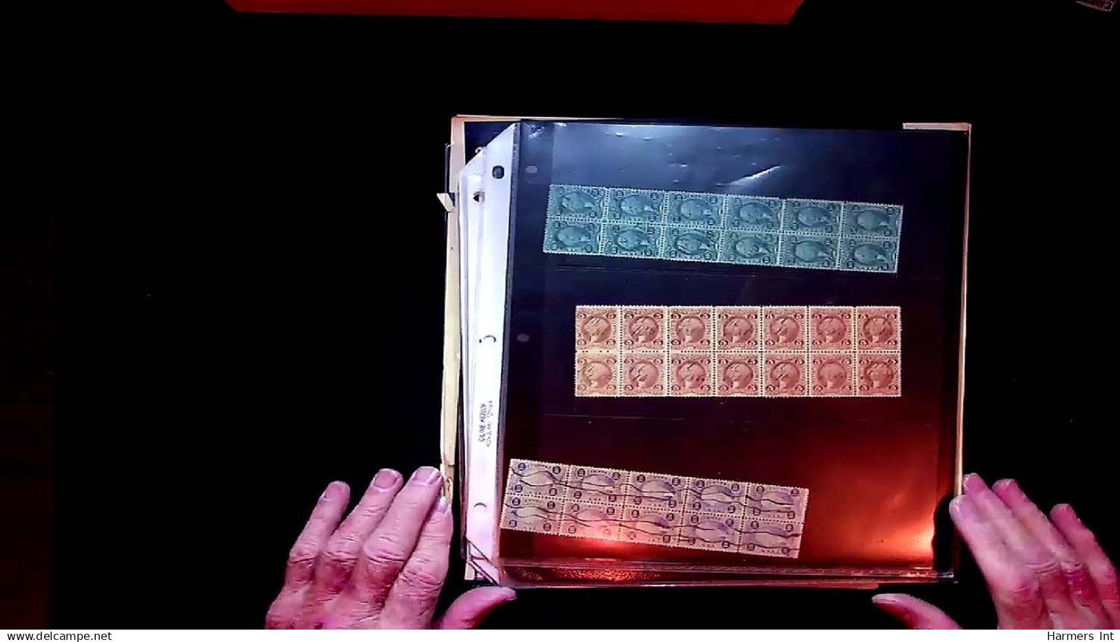 Lot # 057 UNITED STATES: Revenues; 19th Century Perforated Issues, the remainder  31 blocks and strips (up to 49)