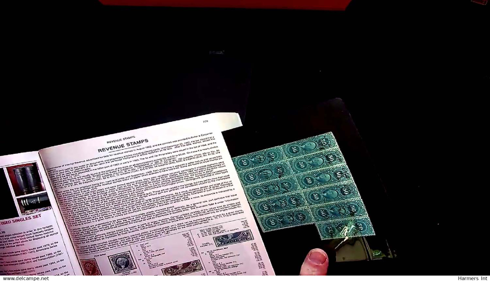 Lot # 057 UNITED STATES: Revenues; 19th Century Perforated Issues, the remainder  31 blocks and strips (up to 49)