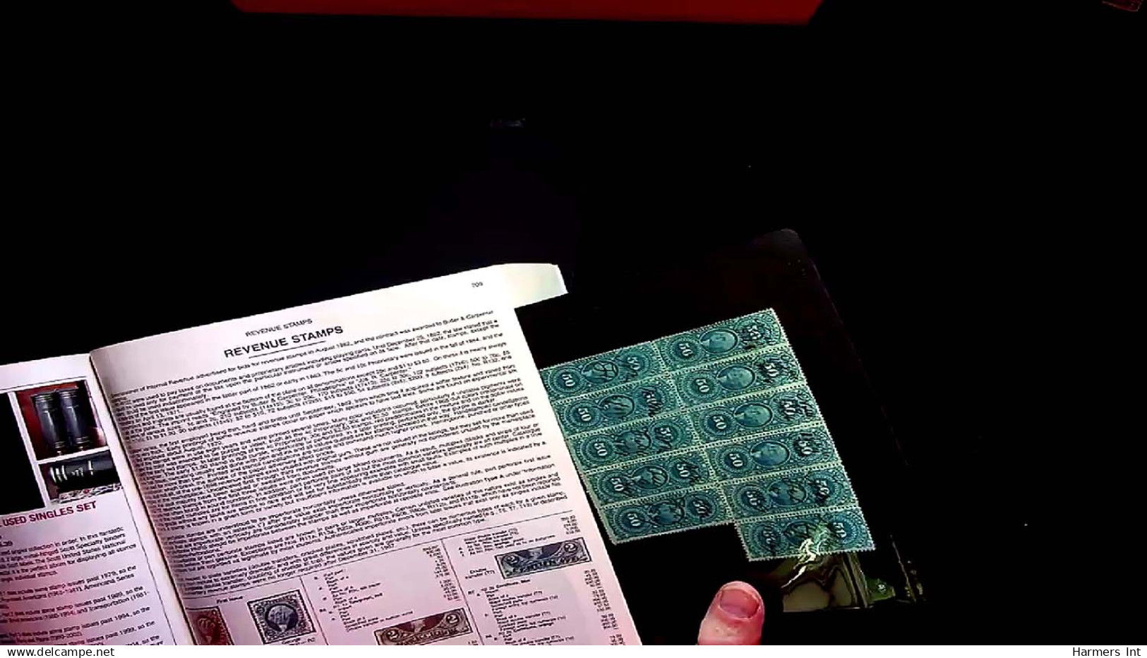 Lot # 057 UNITED STATES: Revenues; 19th Century Perforated Issues, the remainder  31 blocks and strips (up to 49)