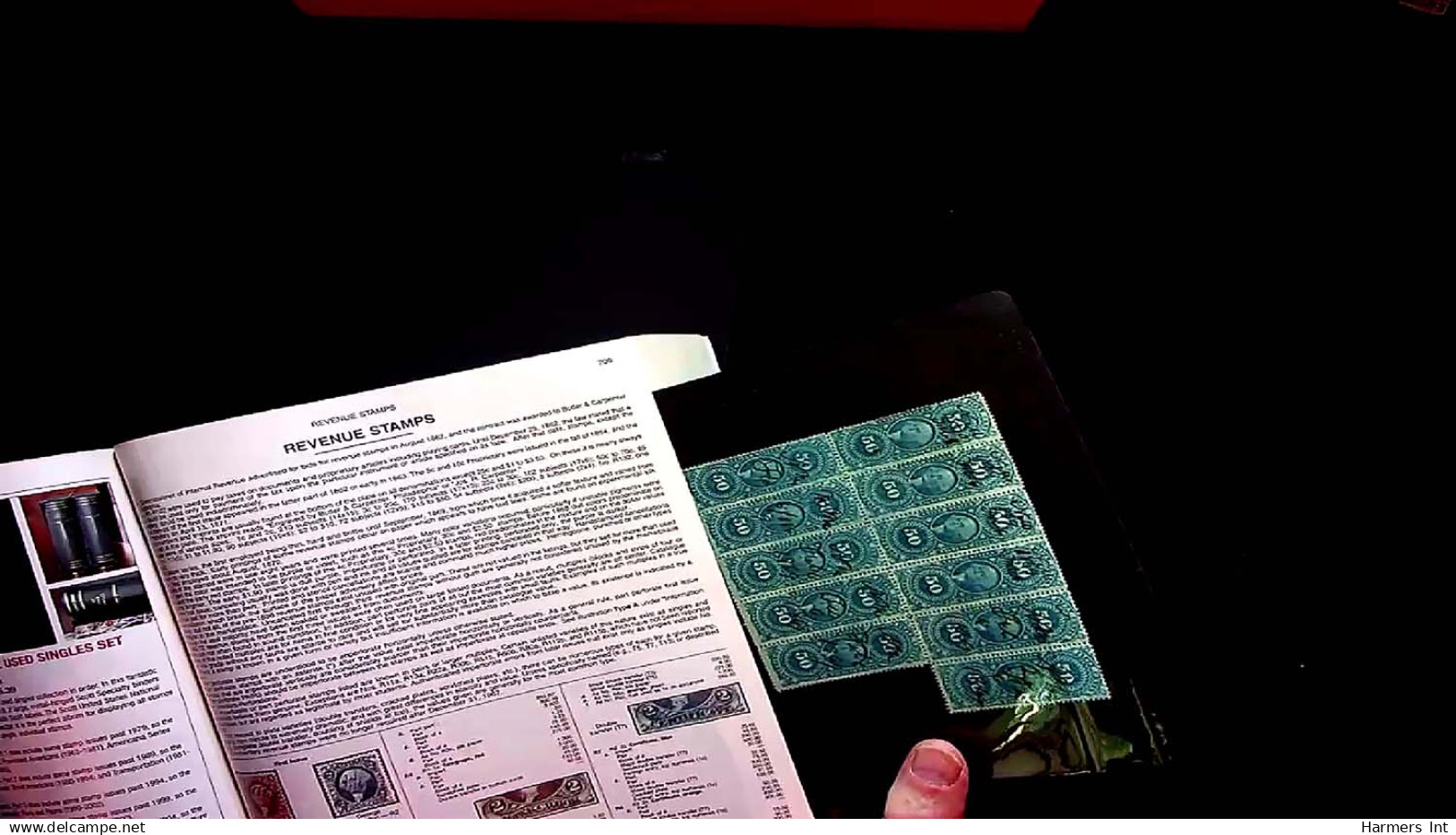 Lot # 057 UNITED STATES: Revenues; 19th Century Perforated Issues, the remainder  31 blocks and strips (up to 49)