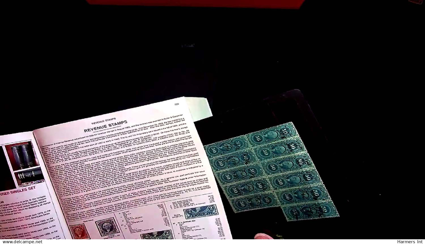 Lot # 057 UNITED STATES: Revenues; 19th Century Perforated Issues, the remainder  31 blocks and strips (up to 49)