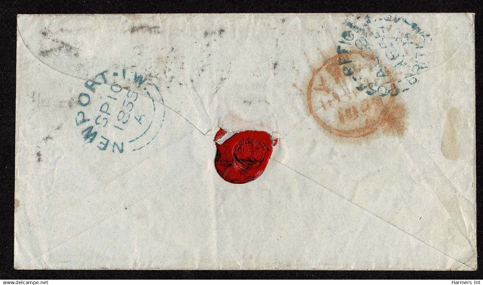 Lot # 235 GREAT BRITAIN: Crimean War Office Envelope Backstamped BRITISH ARMY POST OFFICE 1855 C.d.s. W/ 1d And 2d - Other & Unclassified