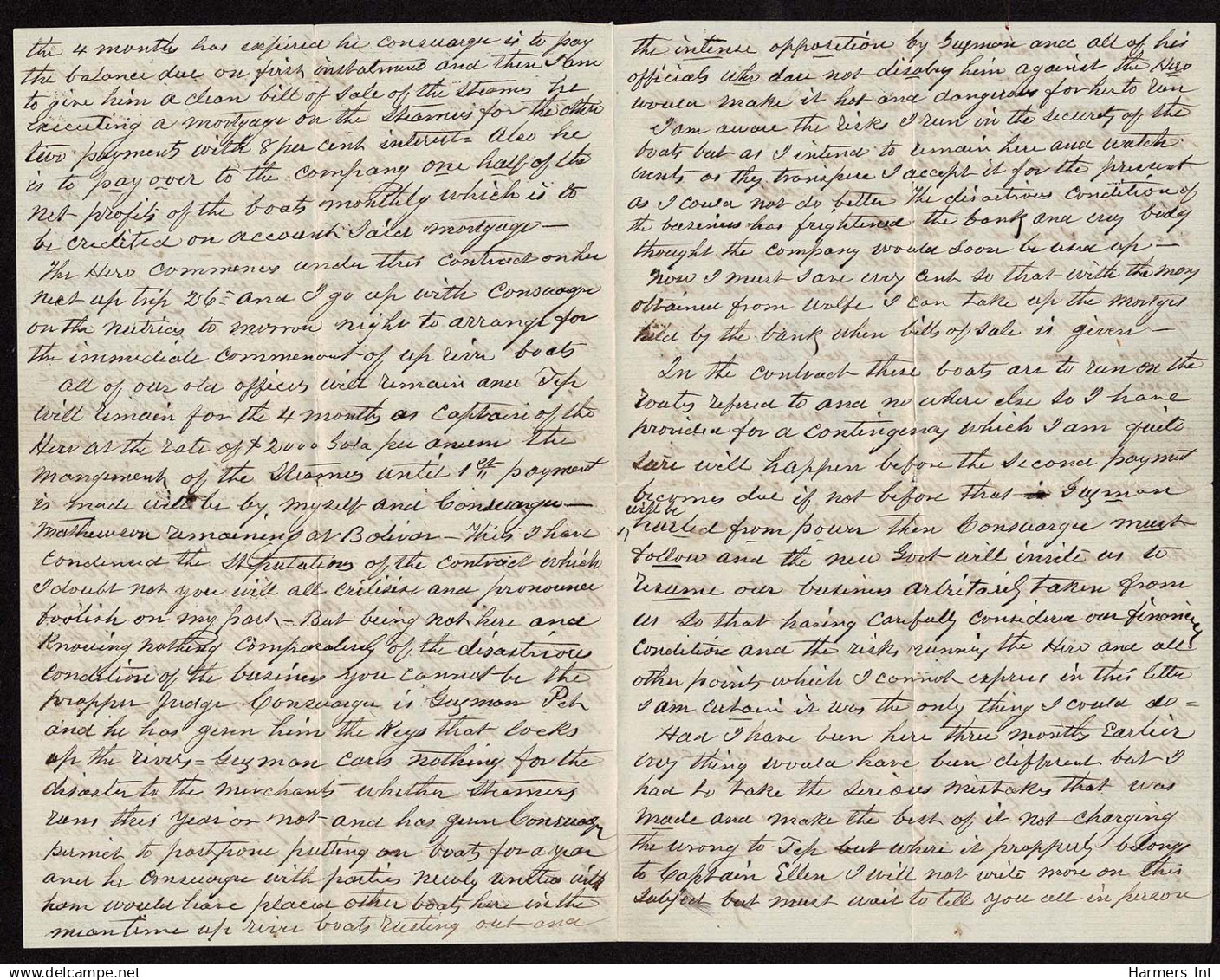 Lot # 372 BRITISH COMMONWEALTH: Stampless Covers; 1769 - 1854 -  17 folded letters and envelopes from and to colonies