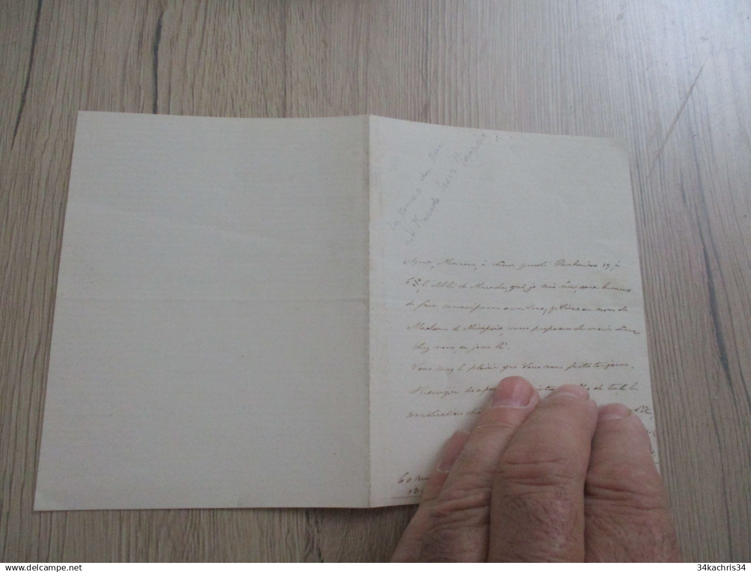 LAS Autographe Signée 13/04/1866 DUC DE MIREPOIX LEVIS Invitation - Königliche Familien