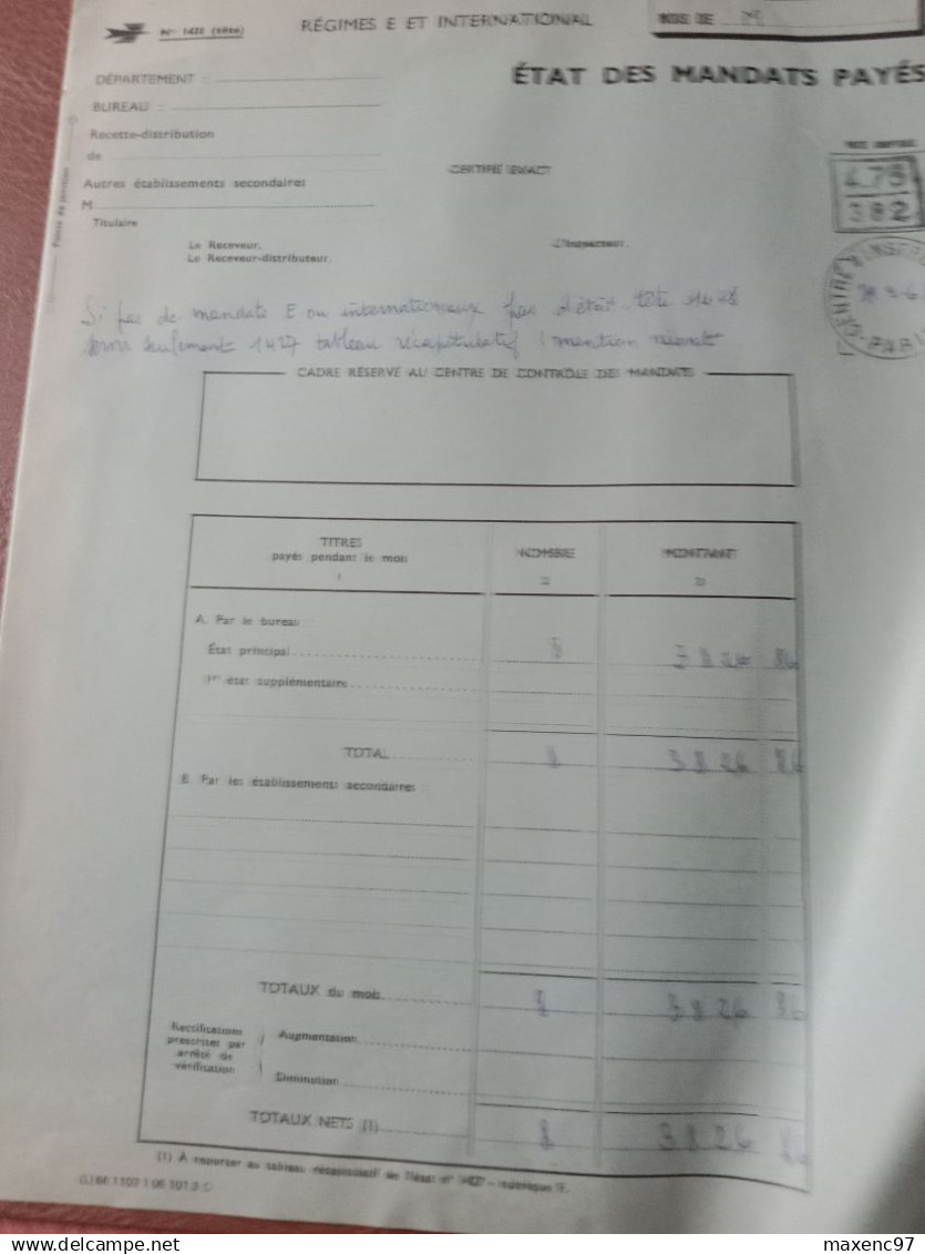 Mandat cours d'instruction divers documents