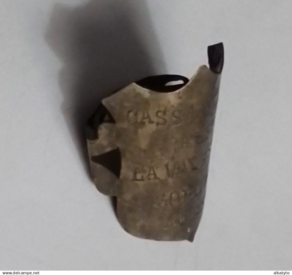 Vélo Plaque Laiton Ancienne Immatriculation Identification Propriétaire Golinhac La Vayssière Aveyron Alfred Cassan - Nummerplaten