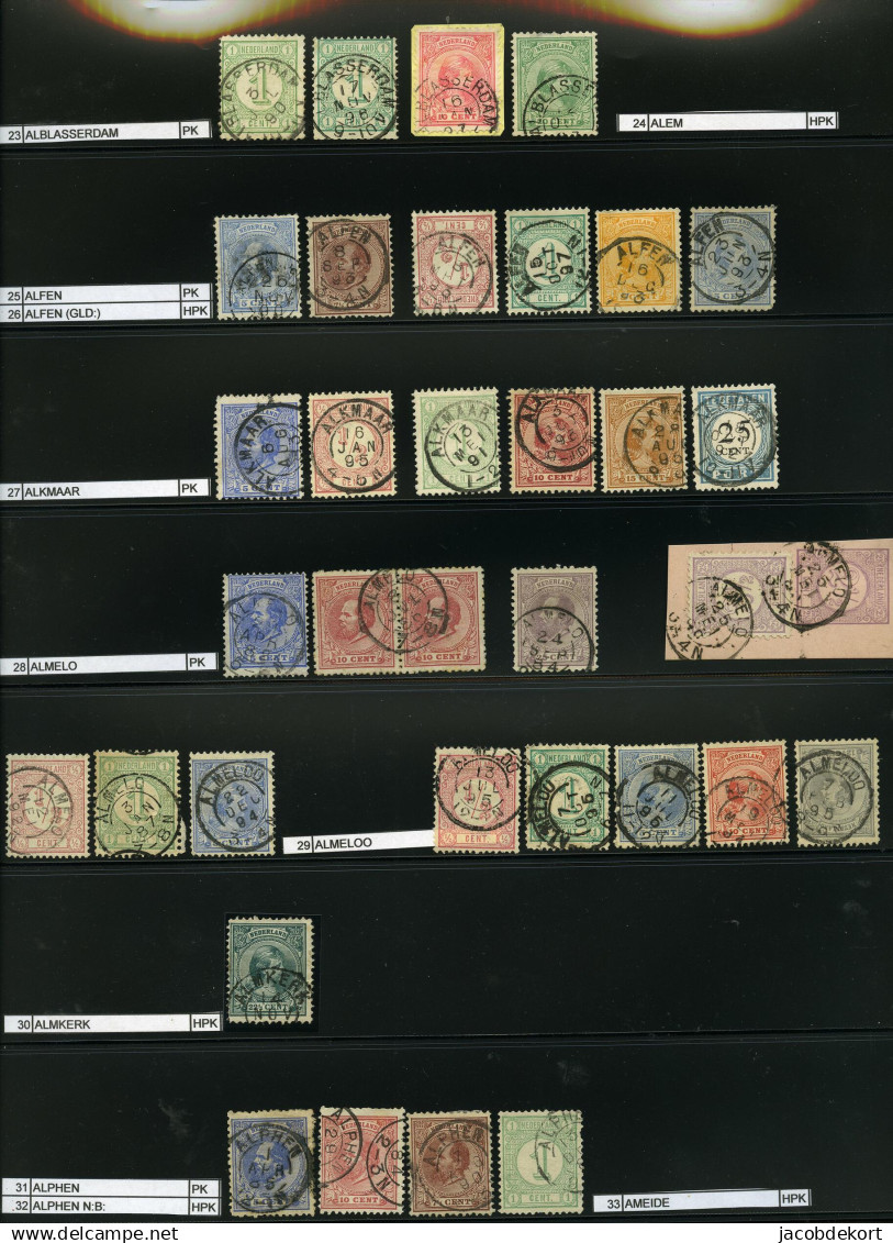 Nederland Collectie Kleinrond In Overwegend Mooie Kwaliteit W.o. Treinstempels Cat.ca.27.000 (collectie Is Gescand). Pra - Other & Unclassified