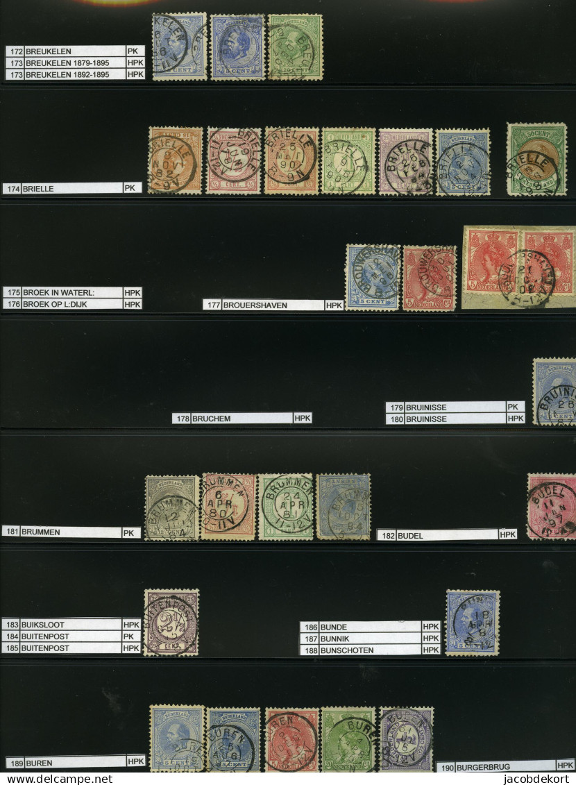 Nederland Collectie Kleinrond In Overwegend Mooie Kwaliteit W.o. Treinstempels Cat.ca.27.000 (collectie Is Gescand). Pra - Other & Unclassified