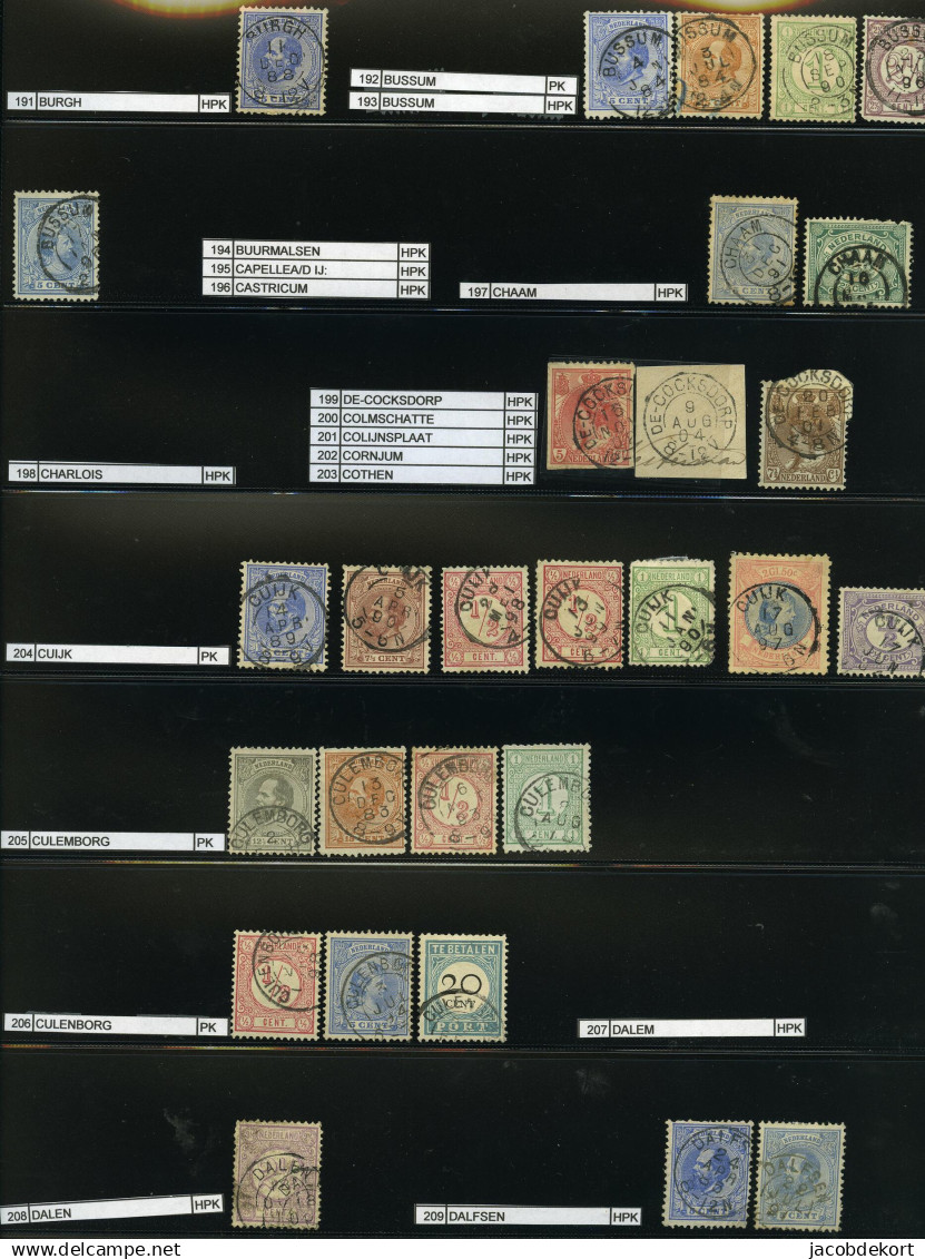Nederland Collectie Kleinrond In Overwegend Mooie Kwaliteit W.o. Treinstempels Cat.ca.27.000 (collectie Is Gescand). Pra - Other & Unclassified