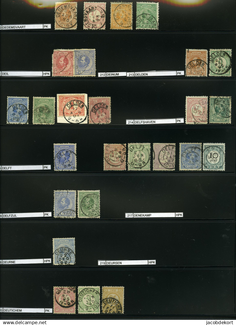 Nederland collectie kleinrond in overwegend mooie kwaliteit w.o. treinstempels cat.ca.27.000 (collectie is gescand). Pra