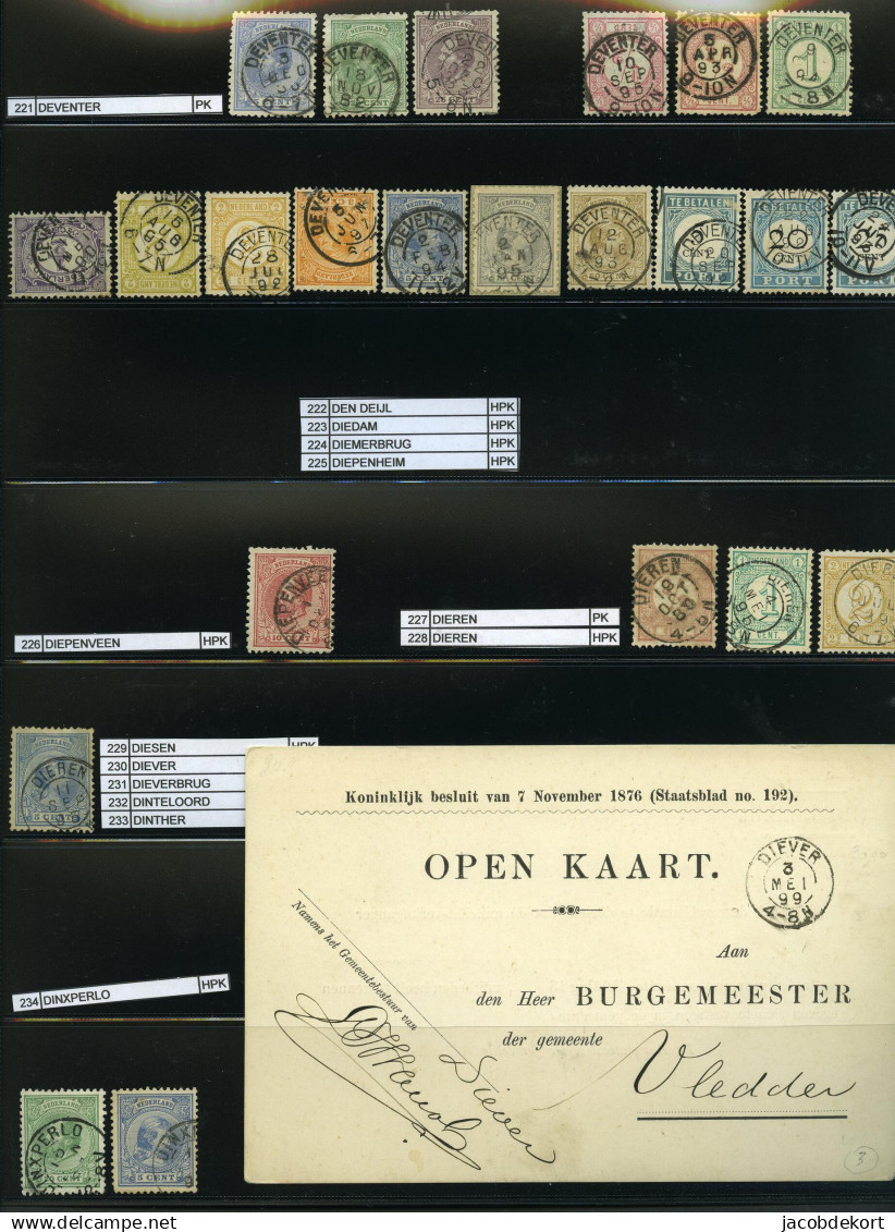 Nederland collectie kleinrond in overwegend mooie kwaliteit w.o. treinstempels cat.ca.27.000 (collectie is gescand). Pra
