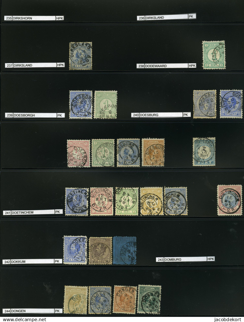 Nederland collectie kleinrond in overwegend mooie kwaliteit w.o. treinstempels cat.ca.27.000 (collectie is gescand). Pra
