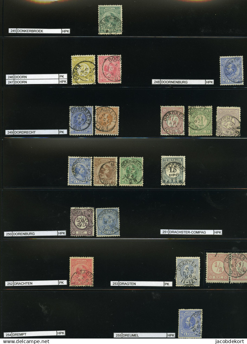 Nederland collectie kleinrond in overwegend mooie kwaliteit w.o. treinstempels cat.ca.27.000 (collectie is gescand). Pra