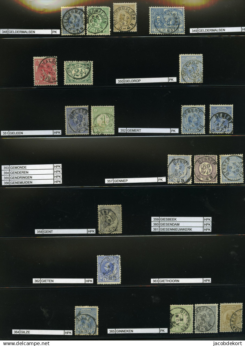Nederland collectie kleinrond in overwegend mooie kwaliteit w.o. treinstempels cat.ca.27.000 (collectie is gescand). Pra