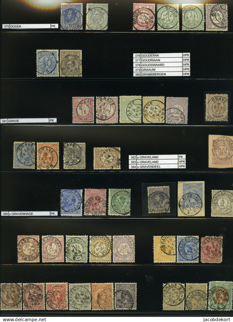 Nederland collectie kleinrond in overwegend mooie kwaliteit w.o. treinstempels cat.ca.27.000 (collectie is gescand). Pra