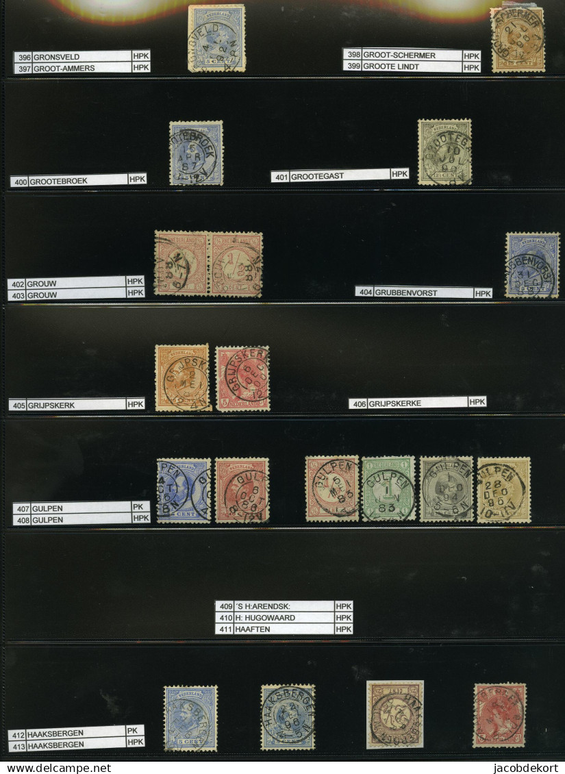 Nederland collectie kleinrond in overwegend mooie kwaliteit w.o. treinstempels cat.ca.27.000 (collectie is gescand). Pra
